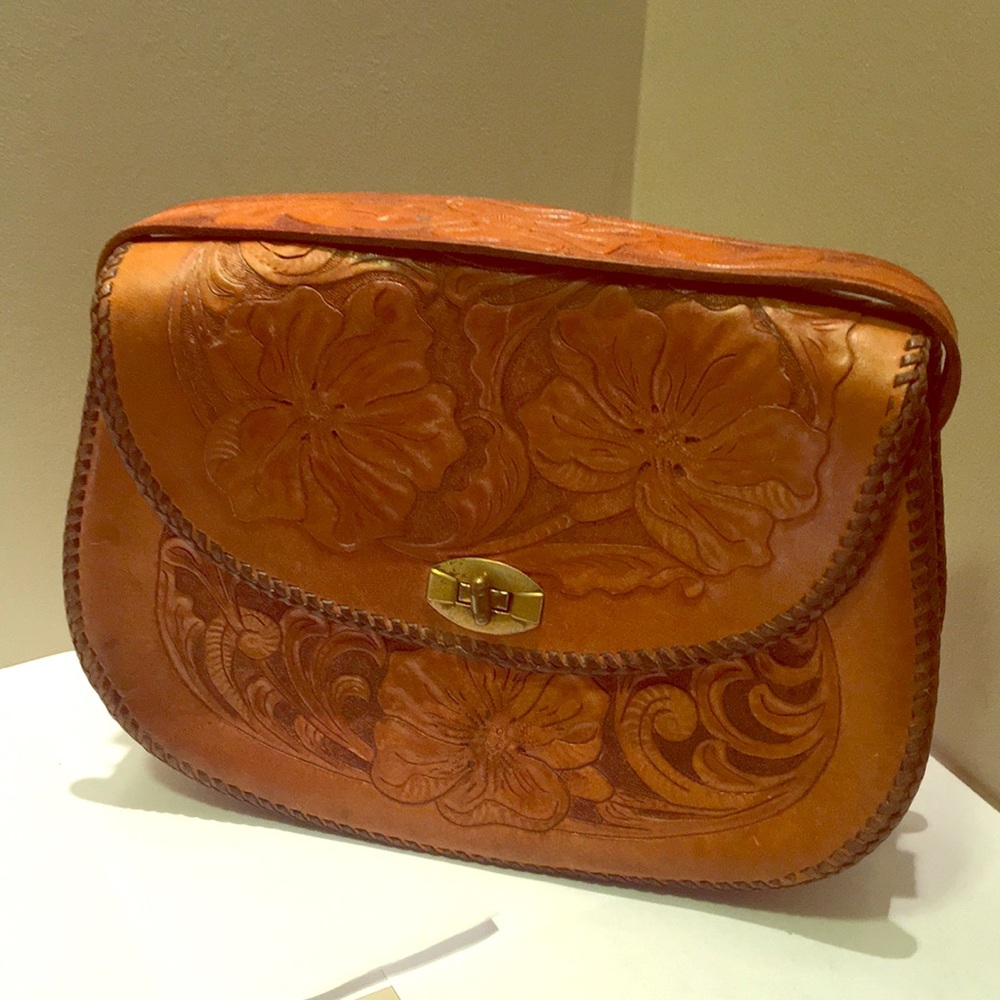 Tan Leather Vintage Handbag